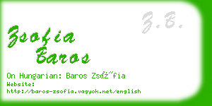zsofia baros business card